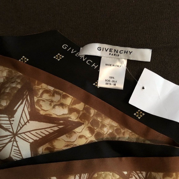 NWT 100% Auth Givenchy Paris Silk Scarf - Picture 2 of 5